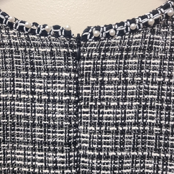 Solitaire Anthropologie Size 14 Tweed Pearl Lined Formal Event Dress W/ … - Picture 8 of 9